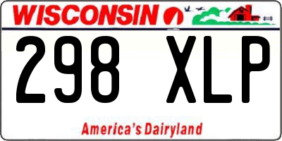 WI license plate 298XLP