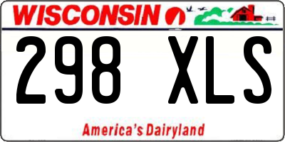 WI license plate 298XLS