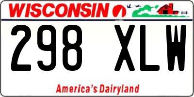 WI license plate 298XLW