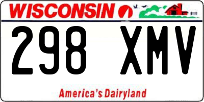 WI license plate 298XMV