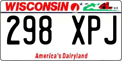 WI license plate 298XPJ