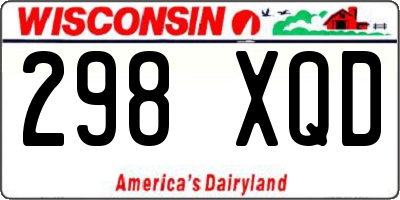 WI license plate 298XQD