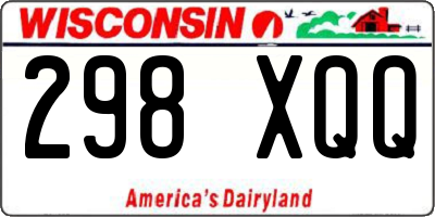 WI license plate 298XQQ