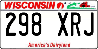 WI license plate 298XRJ