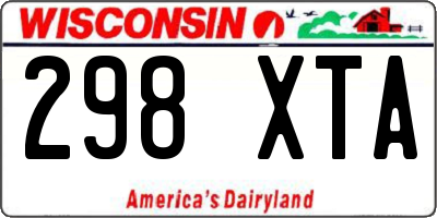 WI license plate 298XTA