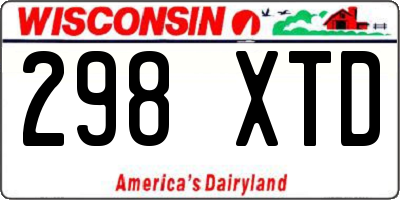 WI license plate 298XTD