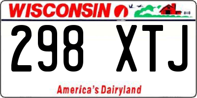 WI license plate 298XTJ