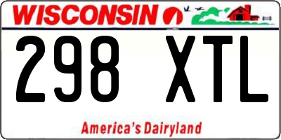 WI license plate 298XTL