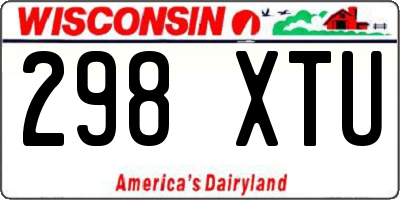 WI license plate 298XTU