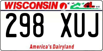WI license plate 298XUJ