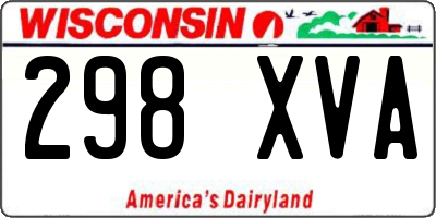 WI license plate 298XVA