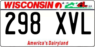 WI license plate 298XVL