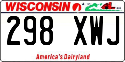 WI license plate 298XWJ