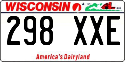 WI license plate 298XXE