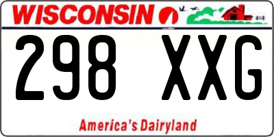 WI license plate 298XXG