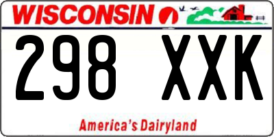WI license plate 298XXK
