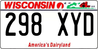WI license plate 298XYD