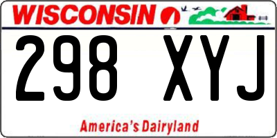 WI license plate 298XYJ