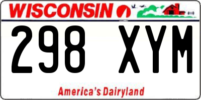 WI license plate 298XYM