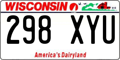 WI license plate 298XYU