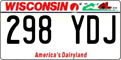 WI license plate 298YDJ