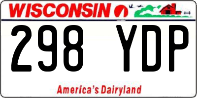 WI license plate 298YDP