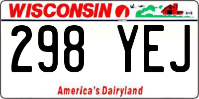 WI license plate 298YEJ