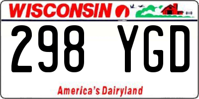 WI license plate 298YGD