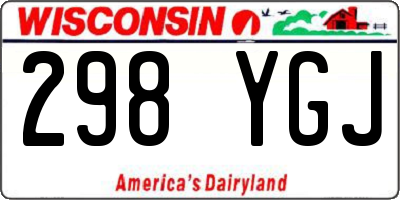 WI license plate 298YGJ