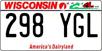 WI license plate 298YGL