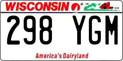 WI license plate 298YGM