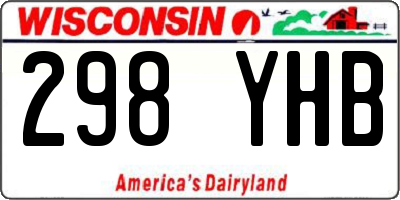 WI license plate 298YHB