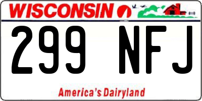 WI license plate 299NFJ