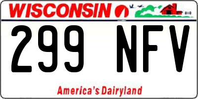 WI license plate 299NFV