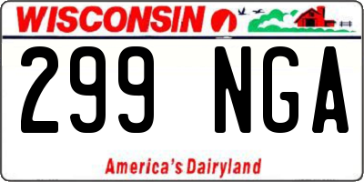 WI license plate 299NGA