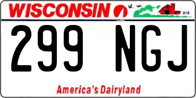 WI license plate 299NGJ