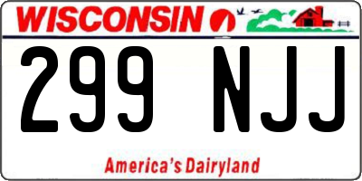 WI license plate 299NJJ