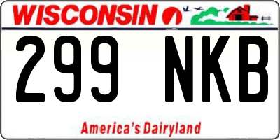 WI license plate 299NKB