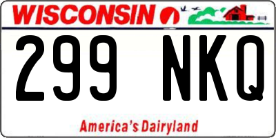 WI license plate 299NKQ