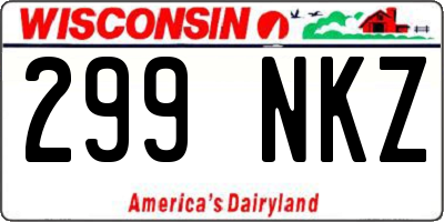 WI license plate 299NKZ
