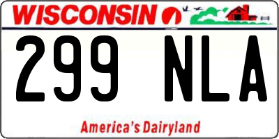 WI license plate 299NLA