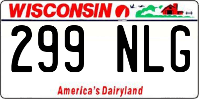 WI license plate 299NLG