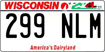 WI license plate 299NLM