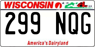 WI license plate 299NQG