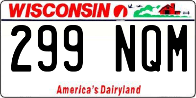 WI license plate 299NQM
