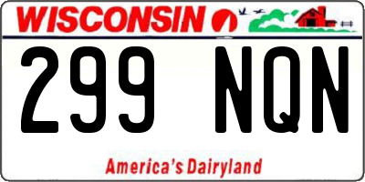 WI license plate 299NQN