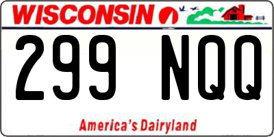 WI license plate 299NQQ