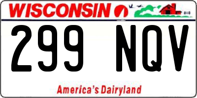 WI license plate 299NQV