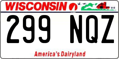 WI license plate 299NQZ