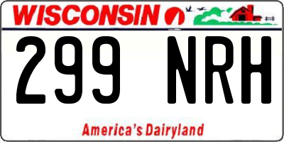 WI license plate 299NRH